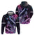 Hawaiian Monk Seal Hoodie Kakau Tribal Pattern Violet Gradient