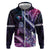 Hawaiian Monk Seal Hoodie Kakau Tribal Pattern Violet Gradient