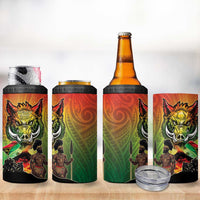 Vanuatu July 30th 1980 4 in 1 Can Cooler Tumbler Happy Independence Day - Polynesian Pride