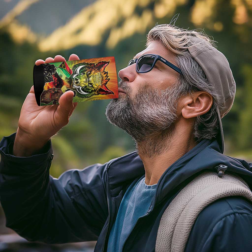 Vanuatu July 30th 1980 4 in 1 Can Cooler Tumbler Happy Independence Day - Polynesian Pride