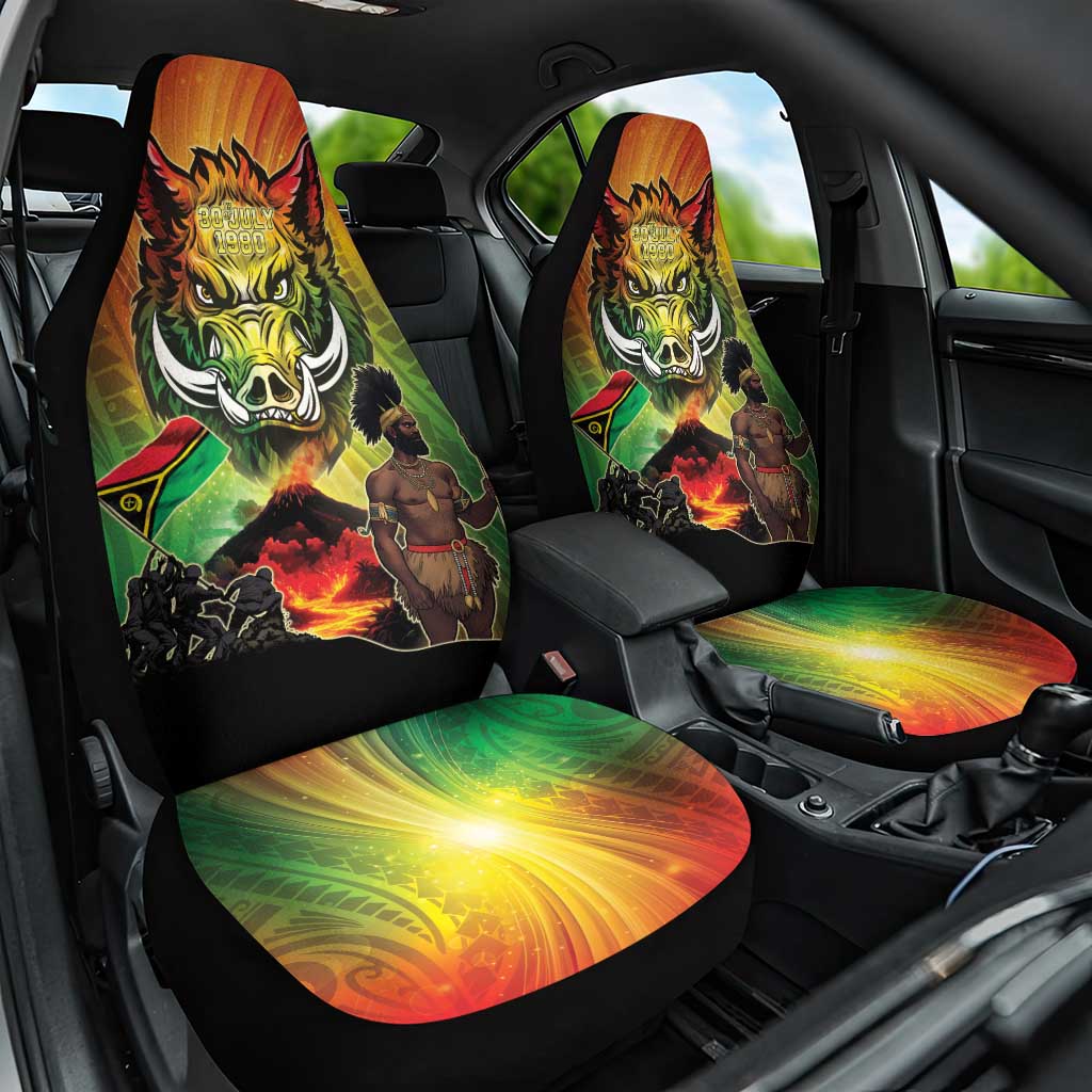 Vanuatu July 30th 1980 Car Seat Cover Happy Independence Day - Polynesian Pride
