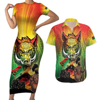 Vanuatu July 30th 1980 Couples Matching Short Sleeve Bodycon Dress and Hawaiian Shirt Happy Independence Day - Polynesian Pride