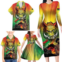 Vanuatu July 30th 1980 Family Matching Long Sleeve Bodycon Dress and Hawaiian Shirt Happy Independence Day - Polynesian Pride