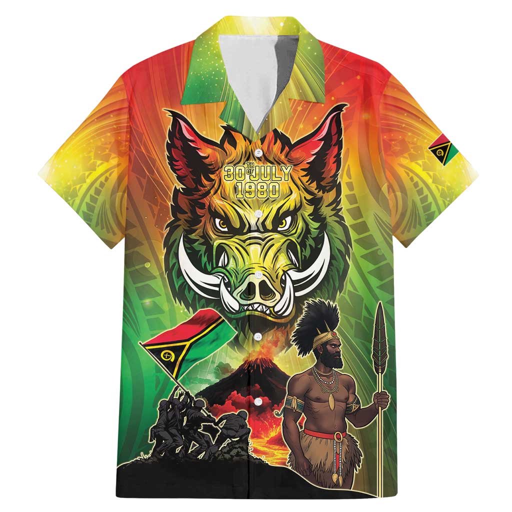 Vanuatu July 30th 1980 Family Matching Mermaid Dress and Hawaiian Shirt Happy Independence Day - Polynesian Pride