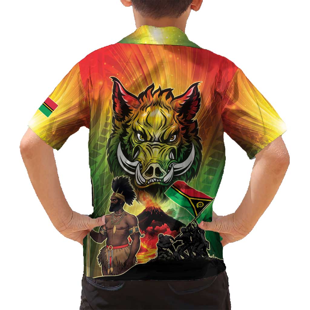 Vanuatu July 30th 1980 Family Matching Off Shoulder Maxi Dress and Hawaiian Shirt Happy Independence Day - Polynesian Pride