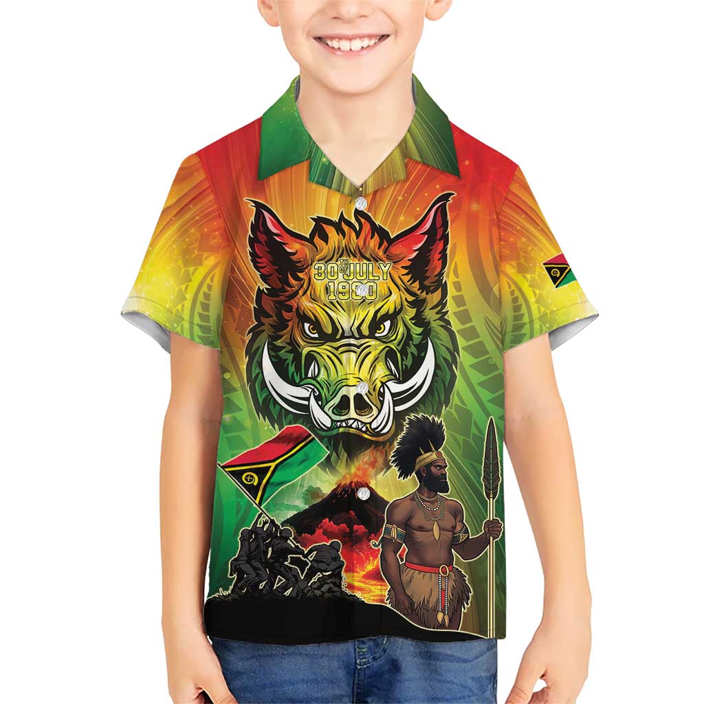 Vanuatu July 30th 1980 Kid Hawaiian Shirt Happy Independence Day - Polynesian Pride