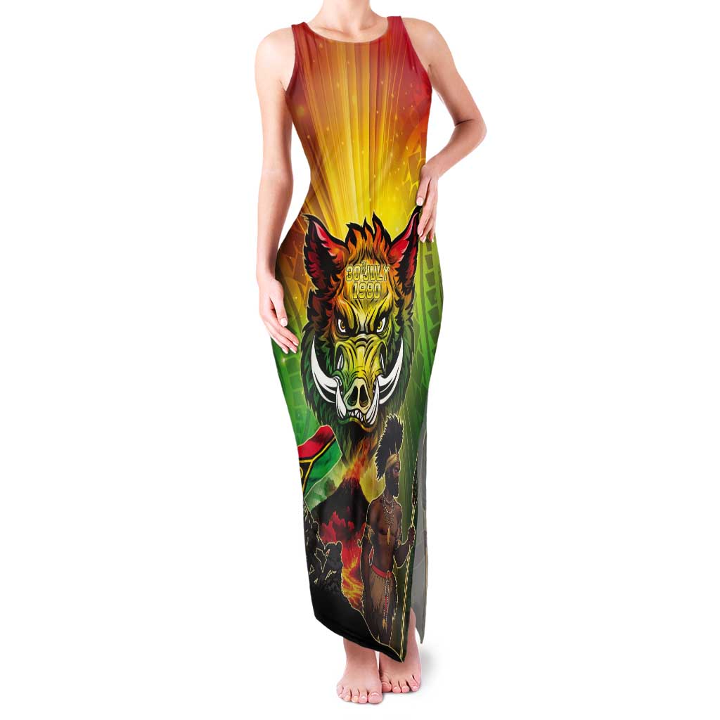 Vanuatu July 30th 1980 Tank Maxi Dress Happy Independence Day - Polynesian Pride