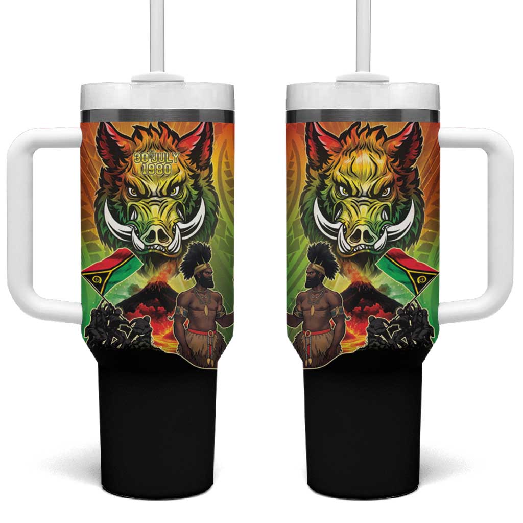 Vanuatu July 30th 1980 Tumbler With Handle Happy Independence Day - Polynesian Pride