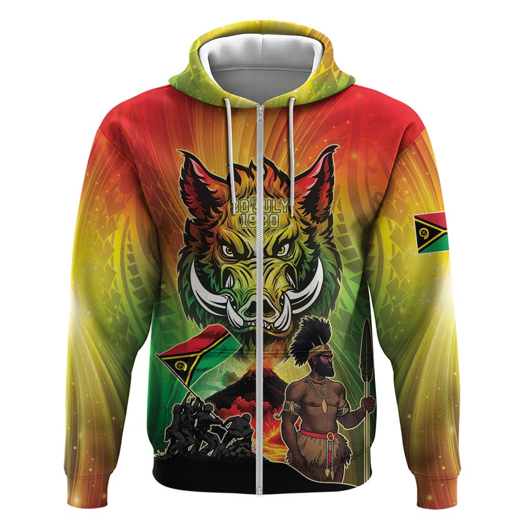 Vanuatu July 30th 1980 Zip Hoodie Happy Independence Day - Polynesian Pride