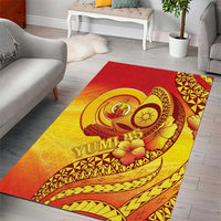 Vanuatu 45 Yia Indipendens Anivesari Area Rug Tamtam Drum With Boar Tusk - Polynesian Pride