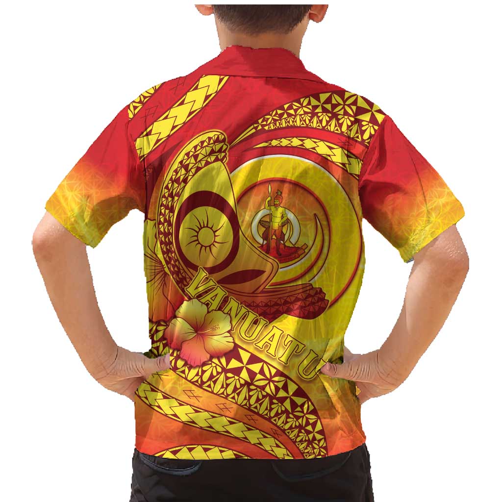 Vanuatu 45 Yia Indipendens Anivesari Family Matching Mermaid Dress and Hawaiian Shirt Tamtam Drum With Boar Tusk - Polynesian Pride