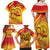 Vanuatu 45 Yia Indipendens Anivesari Family Matching Off Shoulder Maxi Dress and Hawaiian Shirt Tamtam Drum With Boar Tusk - Polynesian Pride