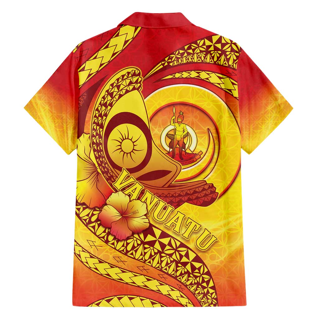 Vanuatu 45 Yia Indipendens Anivesari Family Matching Off Shoulder Maxi Dress and Hawaiian Shirt Tamtam Drum With Boar Tusk - Polynesian Pride