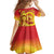 Vanuatu 45 Yia Indipendens Anivesari Family Matching Short Sleeve Bodycon Dress and Hawaiian Shirt Tamtam Drum With Boar Tusk - Polynesian Pride
