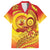 Vanuatu 45 Yia Indipendens Anivesari Family Matching Tank Maxi Dress and Hawaiian Shirt Tamtam Drum With Boar Tusk - Polynesian Pride