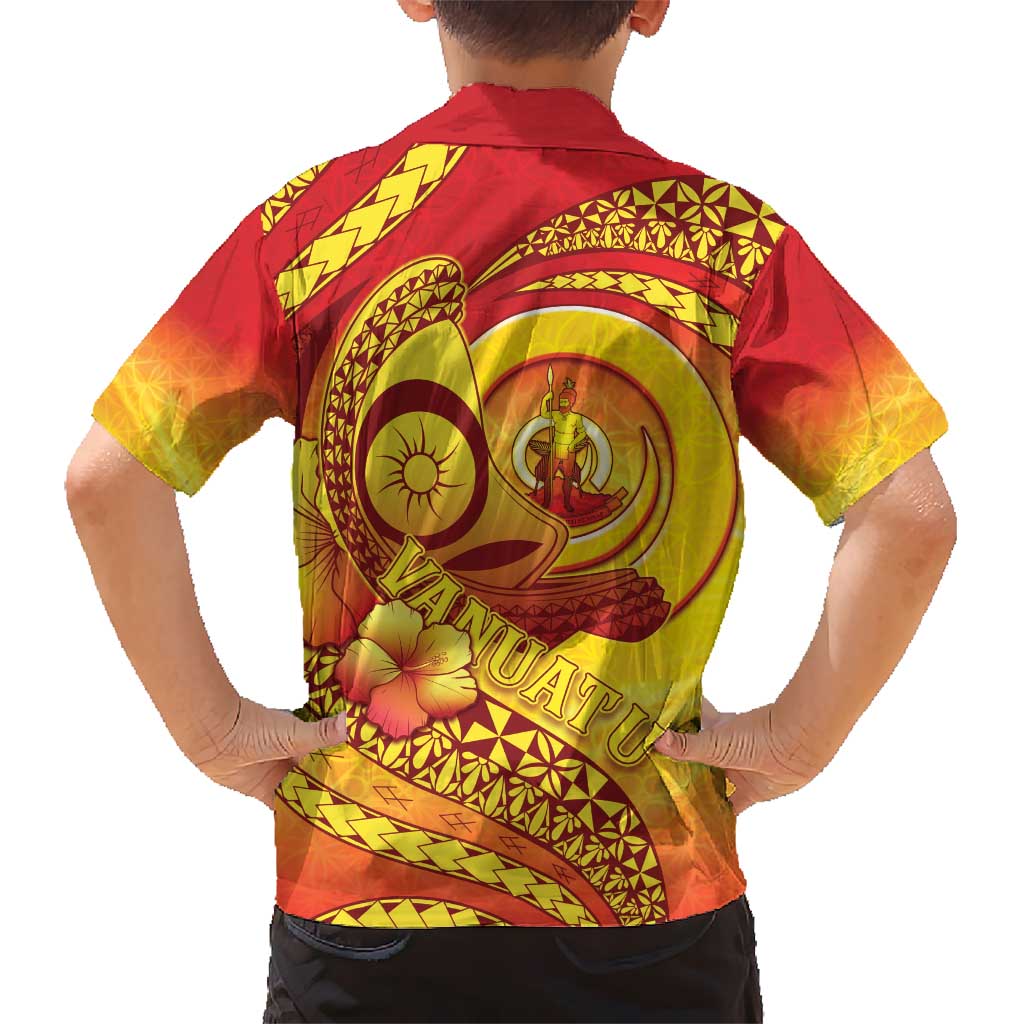 Vanuatu 45 Yia Indipendens Anivesari Hawaiian Shirt Tamtam Drum With Boar Tusk - Polynesian Pride