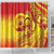 Vanuatu 45 Yia Indipendens Anivesari Shower Curtain Tamtam Drum With Boar Tusk - Polynesian Pride