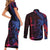 Samoan Pride Couples Matching Short Sleeve Bodycon Dress and Long Sleeve Button Shirt The Tui Manua - Polynesian Pride