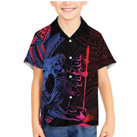 Samoan Pride Family Matching Mermaid Dress and Hawaiian Shirt The Tui Manua - Polynesian Pride