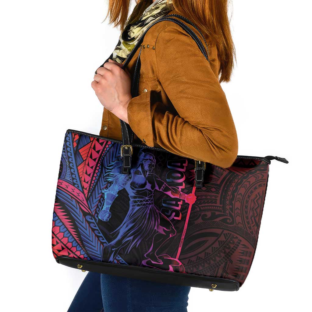 Samoan Pride Leather Tote Bag The Tui Manua - Polynesian Pride