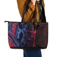Samoan Pride Leather Tote Bag The Tui Manua - Polynesian Pride