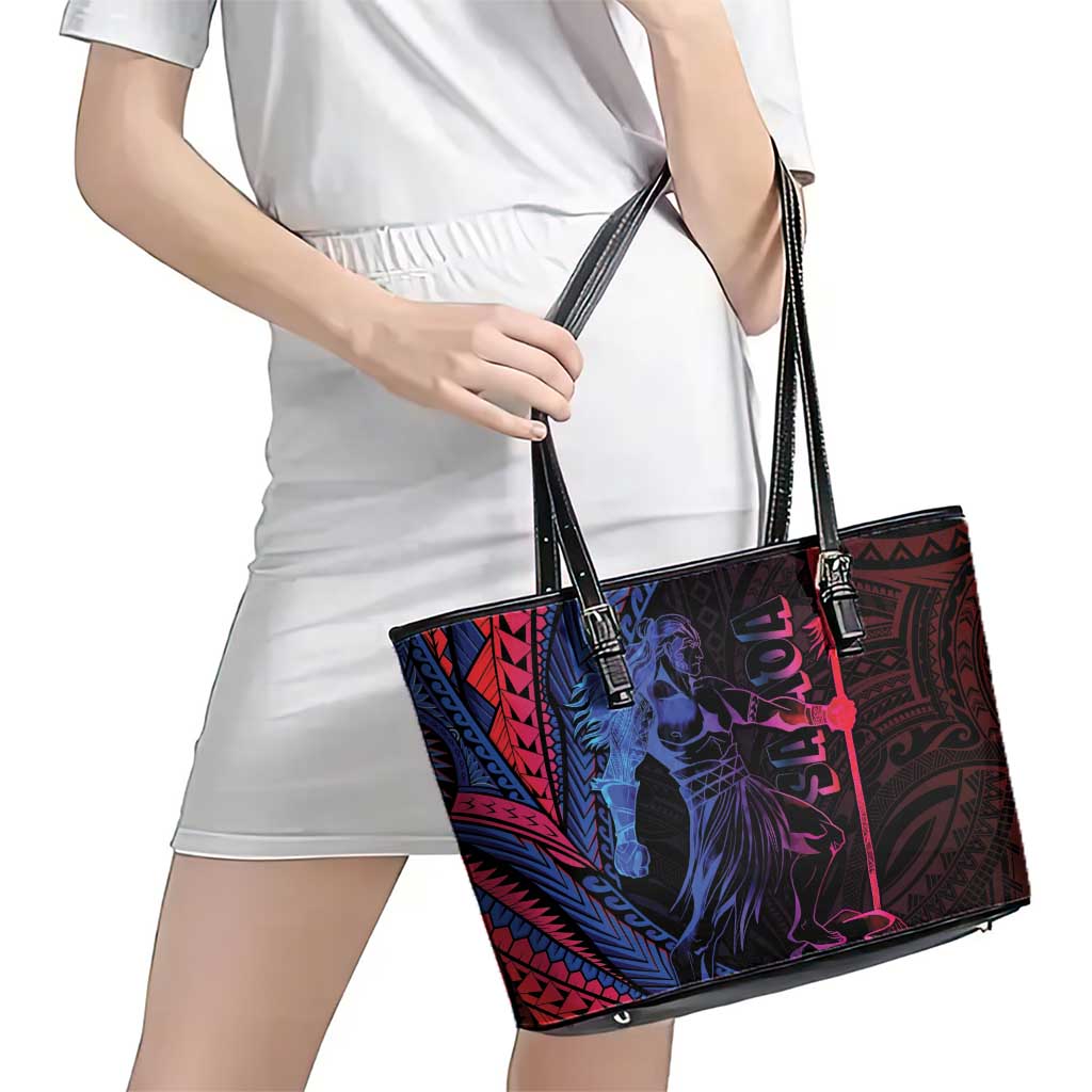 Samoan Pride Leather Tote Bag The Tui Manua - Polynesian Pride