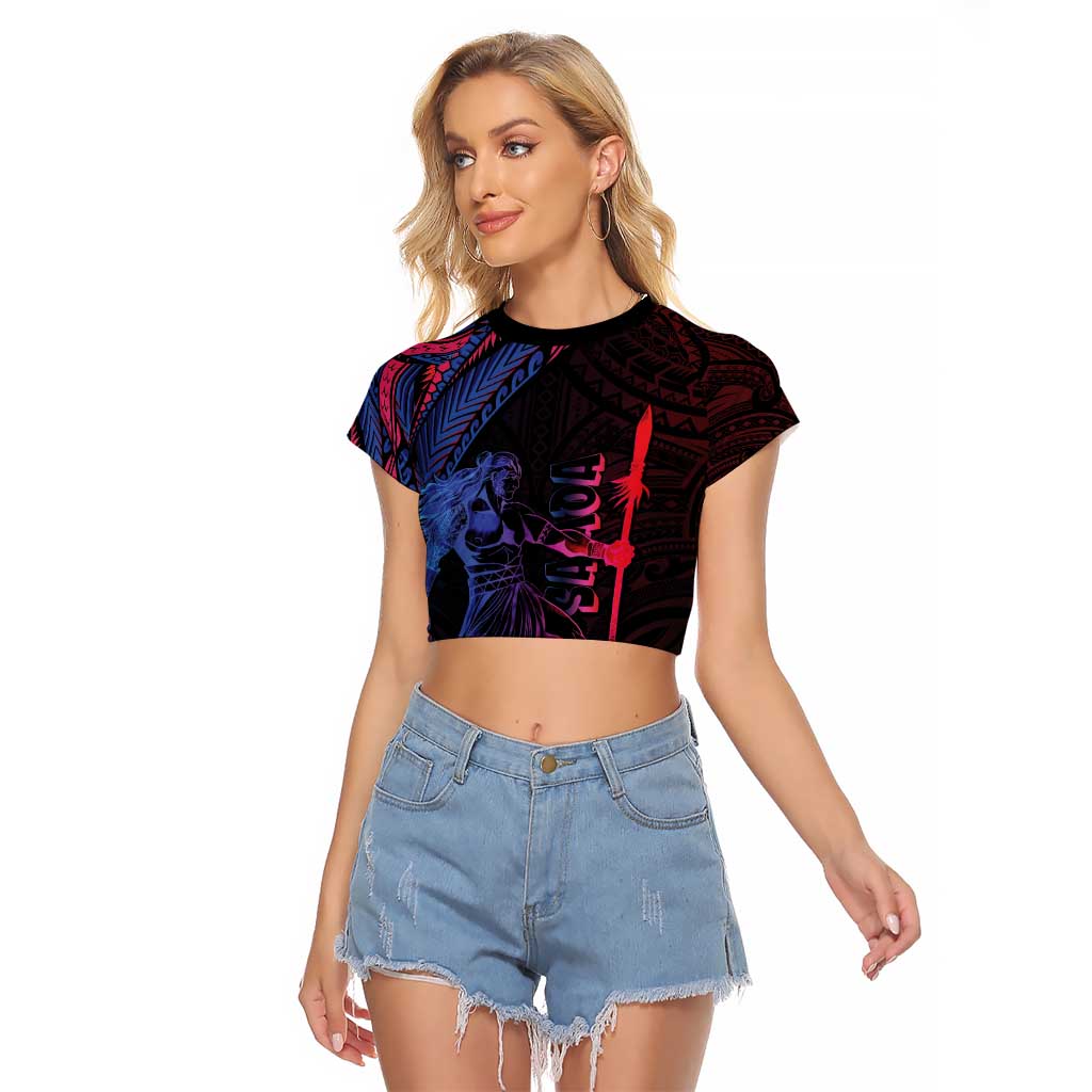 Samoan Pride Raglan Cropped T Shirt The Tui Manua - Polynesian Pride