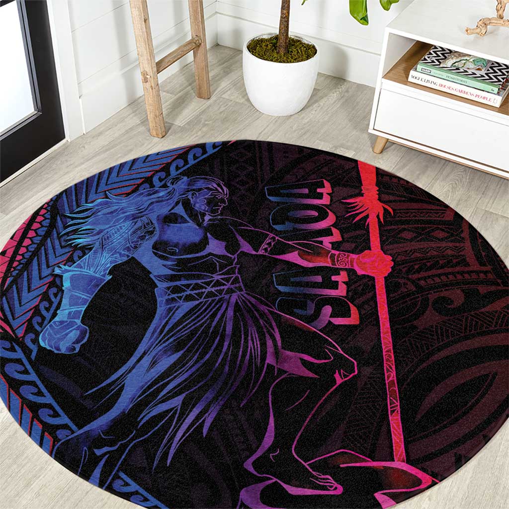 Samoan Pride Round Carpet The Tui Manua - Polynesian Pride