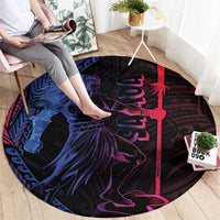 Samoan Pride Round Carpet The Tui Manua - Polynesian Pride