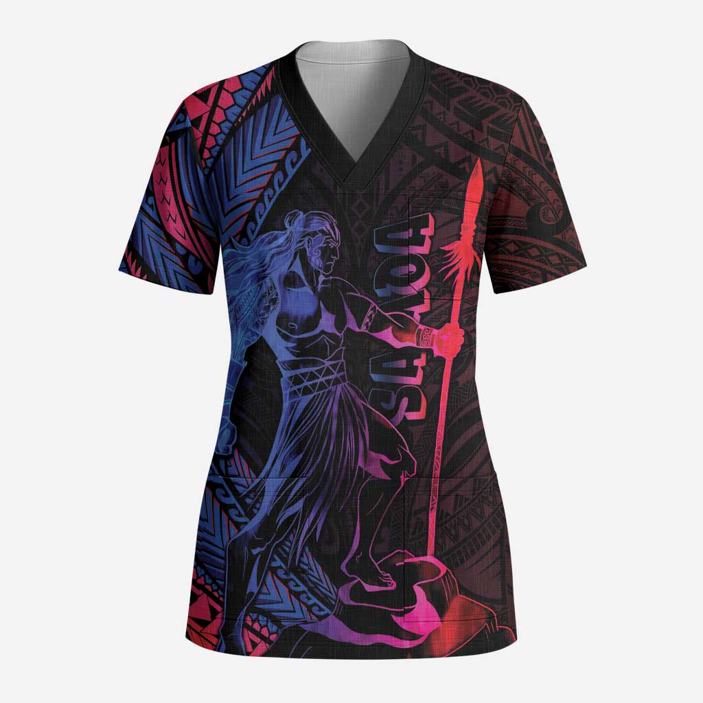 Samoan Pride Scrub Top The Tui Manua - Polynesian Pride