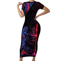 Samoan Pride Short Sleeve Bodycon Dress The Tui Manua - Polynesian Pride