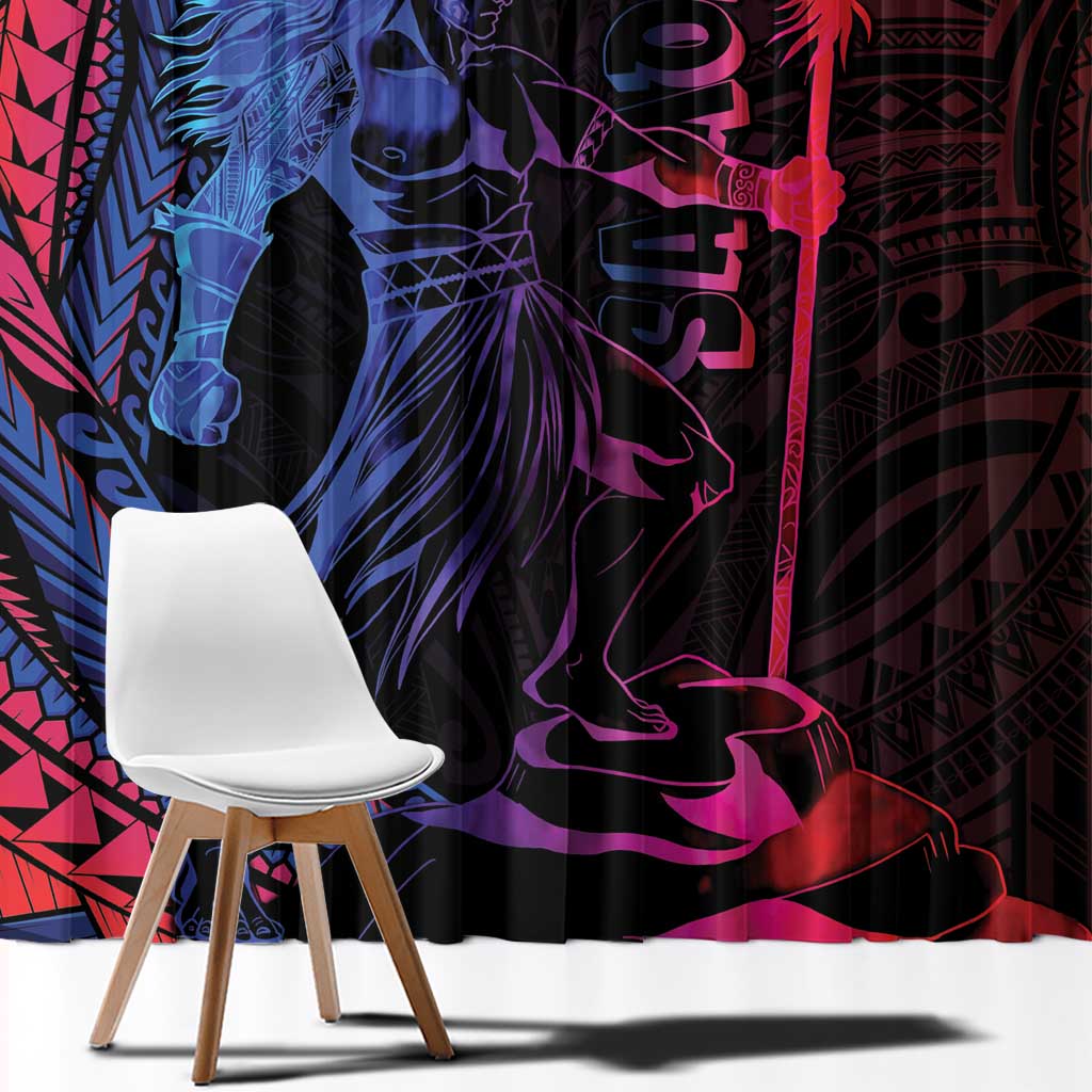 Samoan Pride Window Curtain The Tui Manua - Polynesian Pride