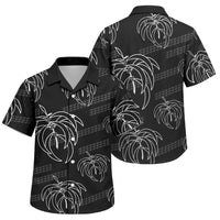Aloha Hawaii Acacia Koa Leaves Family Matching Puletasi and Hawaiian Shirt Black Kakau Tribal Pattern LT05 Son's Shirt Black - Polynesian Pride