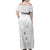 Lotu Tamaiti Samoa Family Matching Off Shoulder Maxi Dress and Hawaiian Shirt White Sunday Polynesian Tribal Pattern Elegant Style