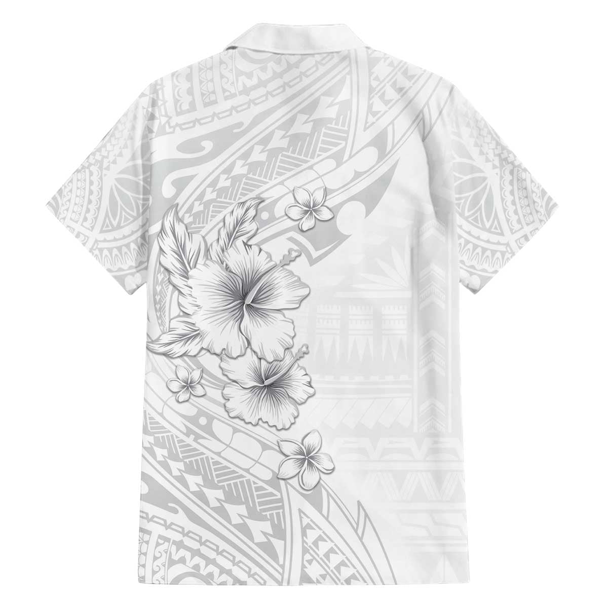 Lotu Tamaiti Samoa Family Matching Puletasi and Hawaiian Shirt White Sunday Polynesian Tribal Pattern Elegant Style