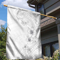 Lotu Tamaiti Samoa Garden Flag White Sunday Polynesian Tribal Pattern Elegant Style