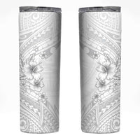 Lotu Tamaiti Samoa Skinny Tumbler White Sunday Polynesian Tribal Pattern Elegant Style