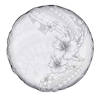 Lotu Tamaiti Samoa Spare Tire Cover White Sunday Polynesian Tribal Pattern Elegant Style