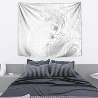 Lotu Tamaiti Samoa Tapestry White Sunday Polynesian Tribal Pattern Elegant Style