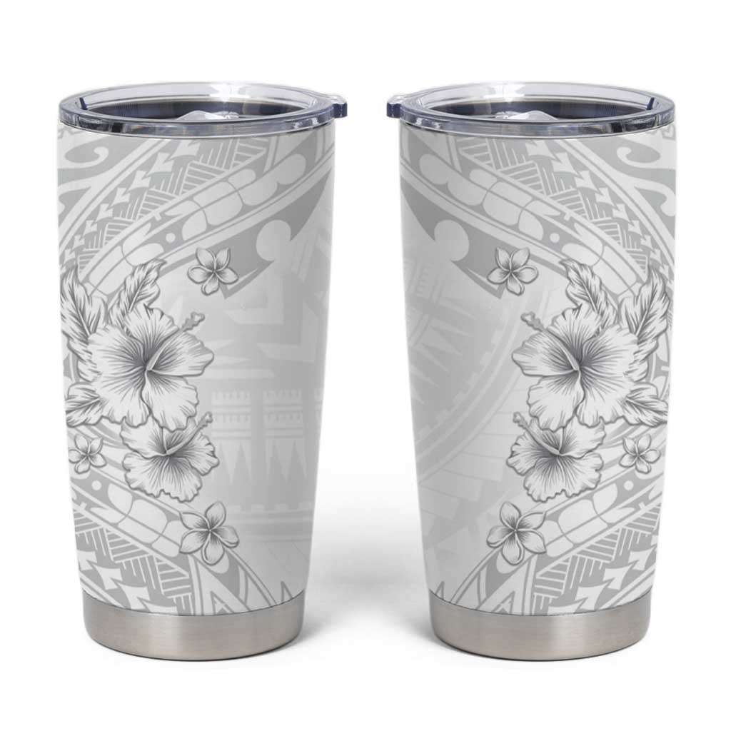 Lotu Tamaiti Samoa Tumbler Cup White Sunday Polynesian Tribal Pattern Elegant Style