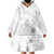 Lotu Tamaiti Samoa Wearable Blanket Hoodie White Sunday Polynesian Tribal Pattern Elegant Style