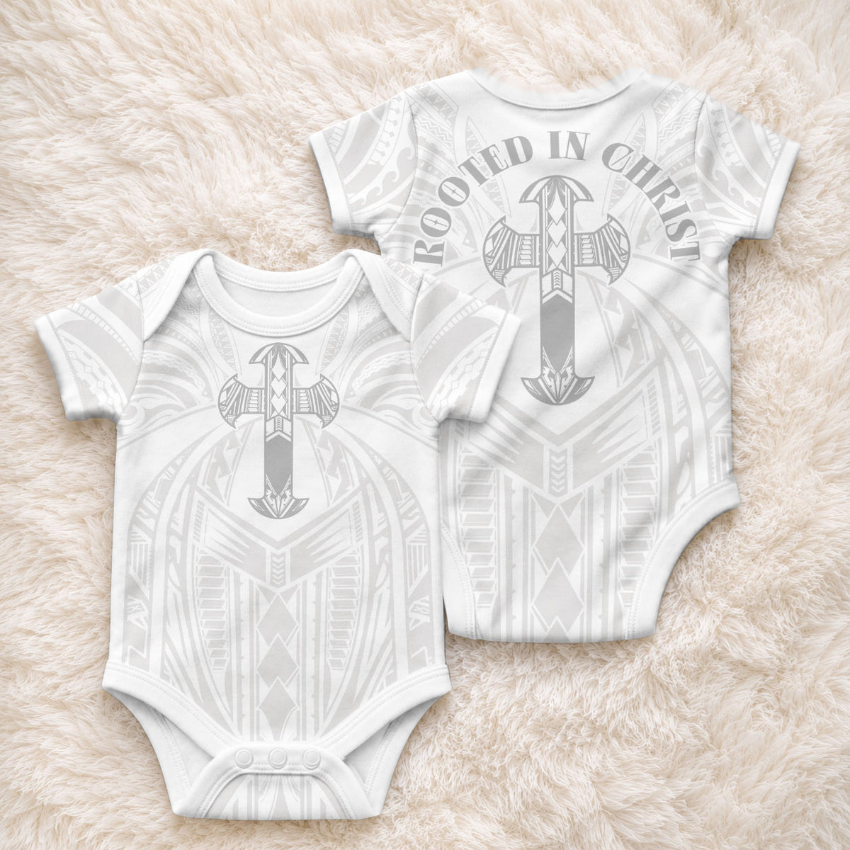 Samoa Christian Baby Onesie Rooted In Christ Polynesian Cross