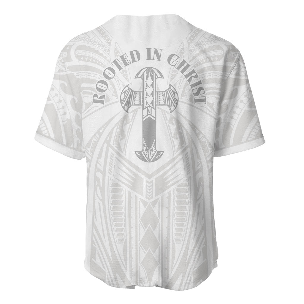 Samoa Christian Baseball Jersey Rooted In Christ Polynesian Cross