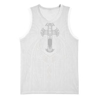 Samoa Christian Basketball Jersey Rooted In Christ Polynesian Cross