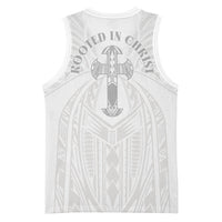 Samoa Christian Basketball Jersey Rooted In Christ Polynesian Cross
