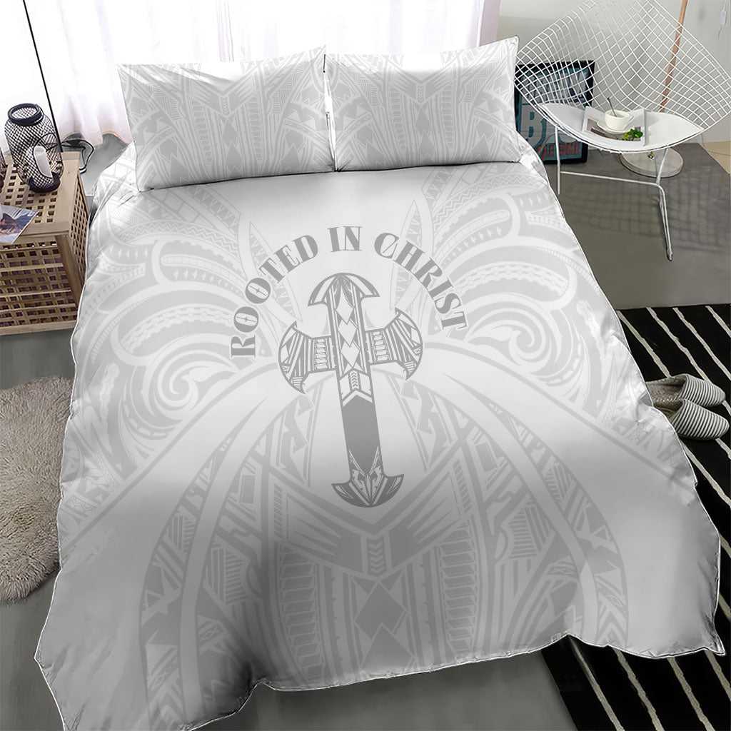 Samoa Christian Bedding Set Rooted In Christ Polynesian Cross