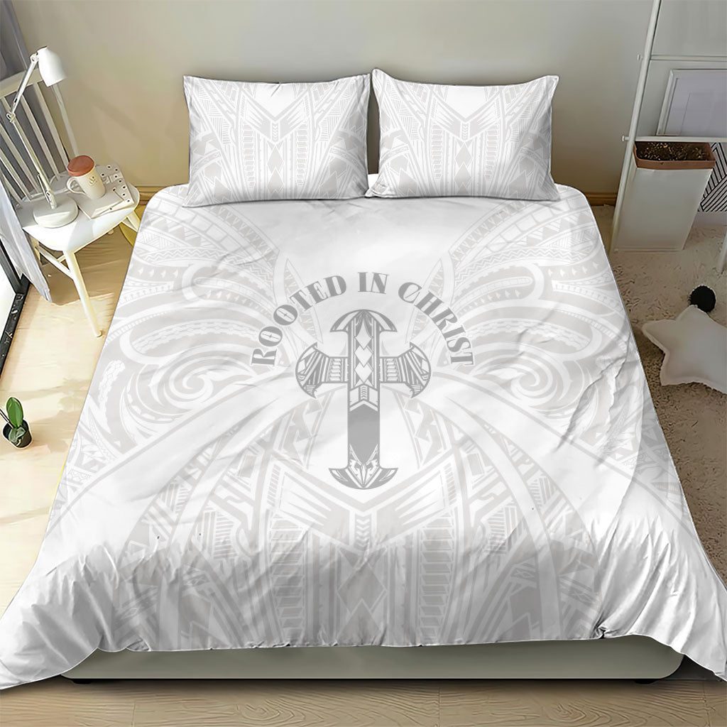 Samoa Christian Bedding Set Rooted In Christ Polynesian Cross