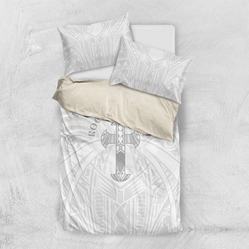 Samoa Christian Bedding Set Rooted In Christ Polynesian Cross