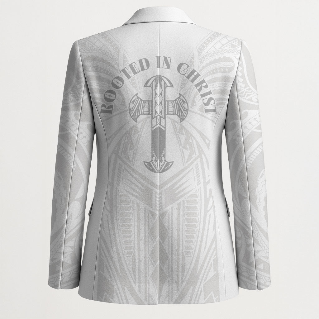 Samoa Christian Blazer Rooted In Christ Polynesian Cross