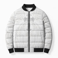 Samoa Christian Bomber Puffer Jacket Rooted In Christ Polynesian Cross